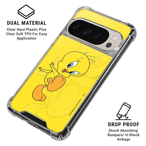 Looney Tunes Tweety Bird Double Pixel 9/9 Pro Clear Case